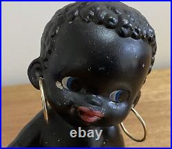 Vintage Retro Ceramic Barsony Boy Ashtray Like Bobble Head Money Box Rare