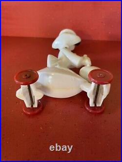 Vintage Rosbro/tico Toys Hard Plastic Valentine Bobble-head Girl On Wheels Vintage Rosbro/tico Toys Hard Plastic Valentine Bobble-head Girl On Wheels