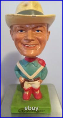 Vintage Roy Rogers 7 Tall Nodder Bobble Head Bobbing Head Exc Con 1962