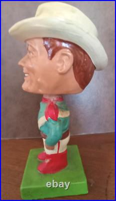 Vintage Roy Rogers 7 Tall Nodder Bobble Head Bobbing Head Exc Con 1962