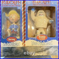 Vintage Rudolph the Red Nosed Reindeer Show Bobbleheads Set of 9-Toy Site 2001