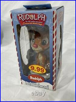 Vintage Rudolph the Red Nosed Reindeer Show Bobbleheads Set of 9-Toy Site 2002