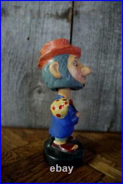 Vintage SALESMAN Bobblehead goct122 American Funny Beggar Nodding Doll