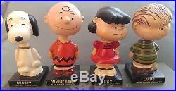 Vintage Snoopy Peanuts Gang Bobblehead Nodder Paper Mache Lego Schulz Japan-rare