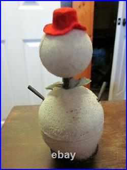 Vintage Snowman Bobble Head, Nodder, Candy Container, Made In Germany