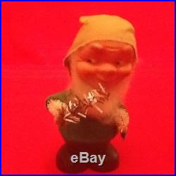 Vintage Snowman and 5 Elf candy container bobble head Made in Western Germany