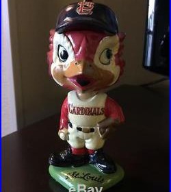 Vintage St. Louis Cardinals Bobblehead Mascot Green Base Nodder Japan 1963-1966