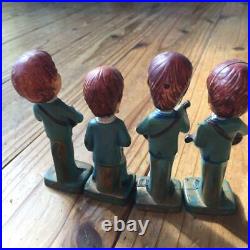Vintage THE BEATLES Bobble Head Plastic Figures Set of 4 Cake Toppers Ringo RARE