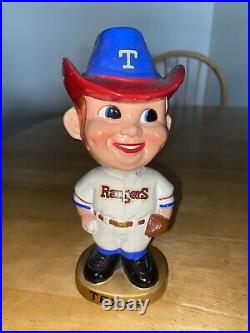Vintage Texas Rangers Ceramic Nodding Bobblehead