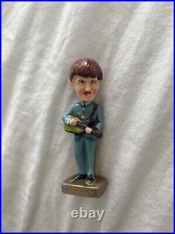 Vintage The Beatles Big Head Cake Toppers Plastic Bobbleheads 3.5-4 Inch
