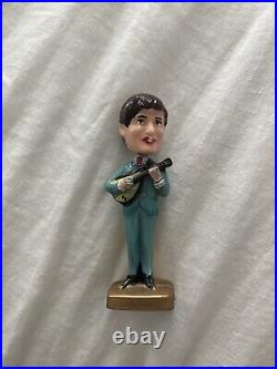 Vintage The Beatles Big Head Cake Toppers Plastic Bobbleheads 3.5-4 Inch