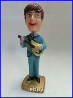 Vintage The Beatles Wobbler Bobblehead Cake Toppers Musicians Made In Hong Kong