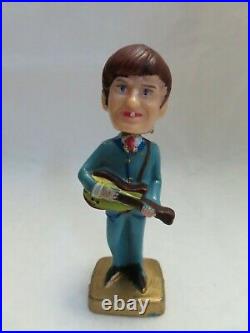 Vintage The Beatles Wobbler Bobblehead Cake Toppers Musicians Made In Hong Kong