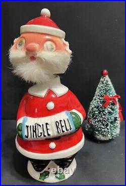 Vintage Ultra Rare Bobble Head Santa Claus Christmas Decanter Winkey Eyes, Japan