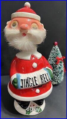 Vintage Ultra Rare Bobble Head Santa Claus Christmas Decanter Winkey Eyes, Japan