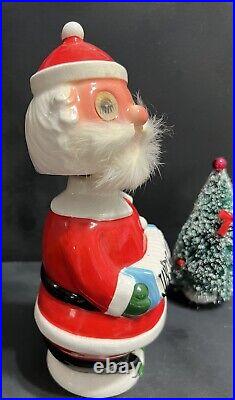 Vintage Ultra Rare Bobble Head Santa Claus Christmas Decanter Winkey Eyes, Japan