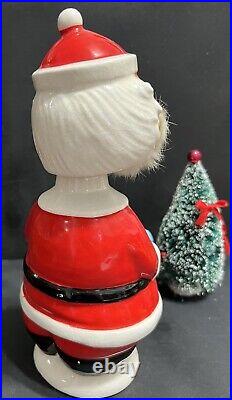 Vintage Ultra Rare Bobble Head Santa Claus Christmas Decanter Winkey Eyes, Japan