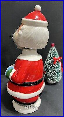 Vintage Ultra Rare Bobble Head Santa Claus Christmas Decanter Winkey Eyes, Japan