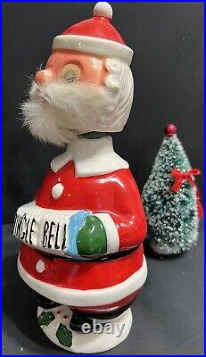 Vintage Ultra Rare Bobble Head Santa Claus Christmas Decanter Winkey Eyes, Japan