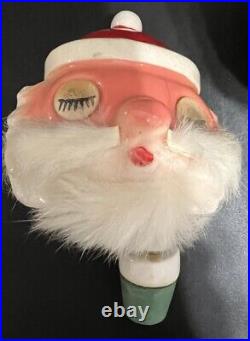 Vintage Ultra Rare Bobble Head Santa Claus Christmas Decanter Winkey Eyes, Japan