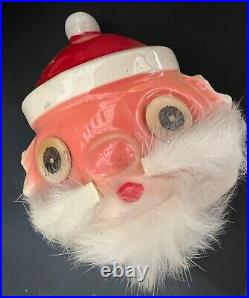 Vintage Ultra Rare Bobble Head Santa Claus Christmas Decanter Winkey Eyes, Japan