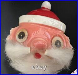 Vintage Ultra Rare Bobble Head Santa Claus Christmas Decanter Winkey Eyes, Japan