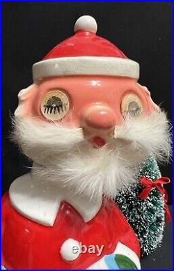 Vintage Ultra Rare Bobble Head Santa Claus Christmas Decanter Winkey Eyes, Japan