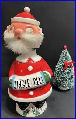 Vintage Ultra Rare Bobble Head Santa Claus Christmas Decanter Winkey Eyes, Japan