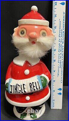 Vintage Ultra Rare Bobble Head Santa Claus Christmas Decanter Winkey Eyes, Japan