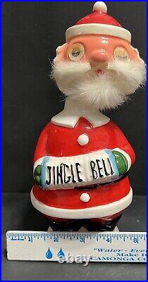 Vintage Ultra Rare Bobble Head Santa Claus Christmas Decanter Winkey Eyes, Japan