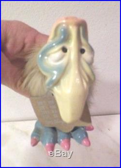 Vintage Victoria Ceramics Worrying Willie Knodder Bobble Head Rabbit Fur