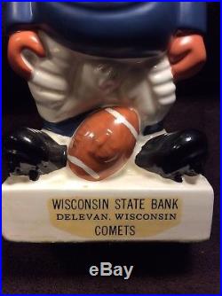 Vintage Wisconsin State Bank FOOTBALL Player Bank Figure Statue JAPAN RARE