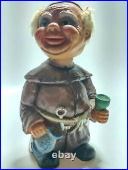 Vintage Wurzelsepp Monk Bobble Head Nodder Drunk Friar Man Heico W Germany