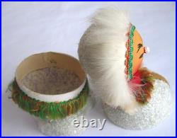 Vintage Xmas ESKIMO Candy Container BOBBLE HEAD 6 (15.5 cm) WESTERN GERMANY