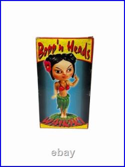 Vintage Y2K RARE Bopp'n Heads Waikiki Hula Girl Bobblehead Figurine NEW OPEN BOX
