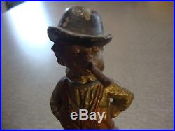 Vintage / antique 2x cigar boy bobble head ashtrays Rare
