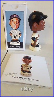 Vintage custom SF Giants Willie Mays mini bobblehead nodder 4/5 with box