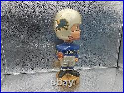 Vintage early 1960's Detroit Lions Bobble head nodder square base made in Japan