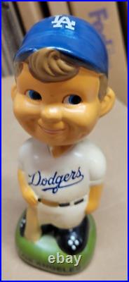 Vintage original Los Angeles Dodgers bobblehead ceramic clay unmarked smile 8