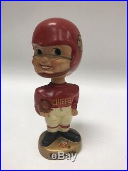 Vtg 1960's NFL BOBBLE HEAD NODDER Kansas City Chiefs Football Super Bowl Champs