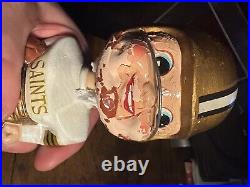 Vtg 1960's NFL New Orleans Saints Player #00 Gold Base Bobblehead 1967 Nodder