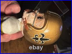 Vtg 1960's NFL New Orleans Saints Player #00 Gold Base Bobblehead 1967 Nodder