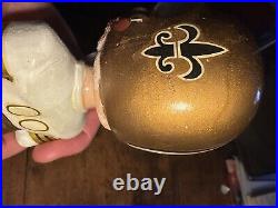 Vtg 1960's NFL New Orleans Saints Player #00 Gold Base Bobblehead 1967 Nodder