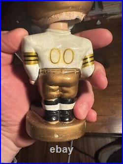 Vtg 1960's NFL New Orleans Saints Player #00 Gold Base Bobblehead 1967 Nodder