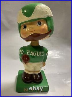 Vtg 1960's Philadelphia Eagles NFL Football Bobble Head Japan Nodder Square Base
