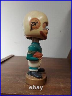 Vtg 1960s NFL Miami Dolphins Bobble Head Nodder Sports Specialties Japan 7 1/4