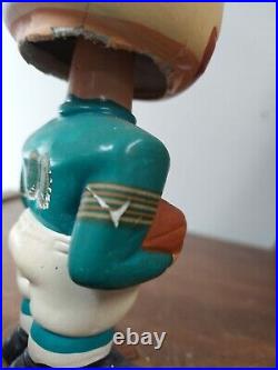 Vtg 1960s NFL Miami Dolphins Bobble Head Nodder Sports Specialties Japan 7 1/4