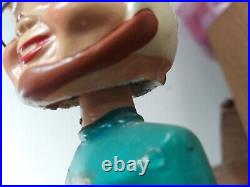 Vtg 1960s NFL Miami Dolphins Bobble Head Nodder Sports Specialties Japan 7 1/4