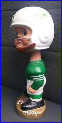 Vtg 1960s New York Jets AFL football padded ears nodder bobbing head doll rare