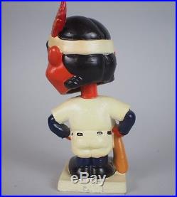 Vtg 1961 Cleveland Indians White Square Base Bobbin Head Bobble Head Nodder Doll